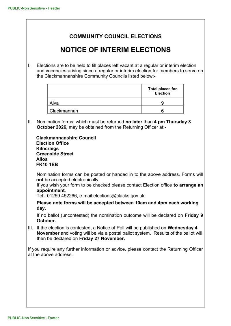 Interim election