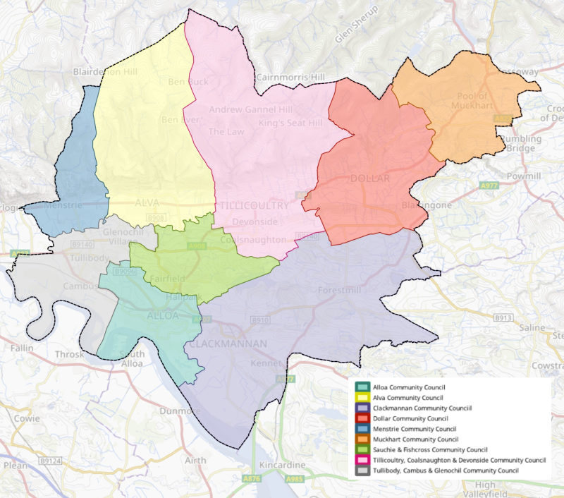 Community Council Areas in Clackmannanshire